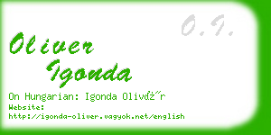 oliver igonda business card